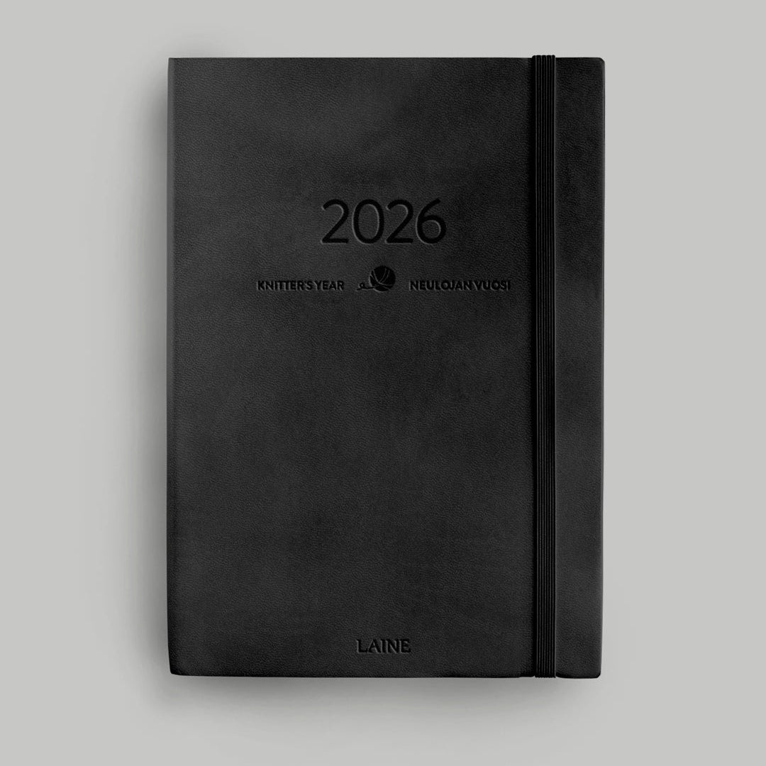 Knitter's Year 2026 Weekly Planner - LAINE — Black