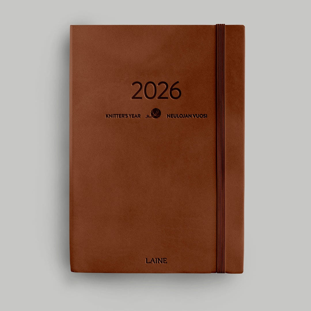 Knitter's Year 2026 Weekly Planner - LAINE — Brown