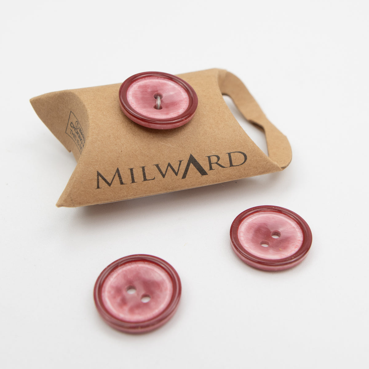 Milward Buttons — Polyester / Red