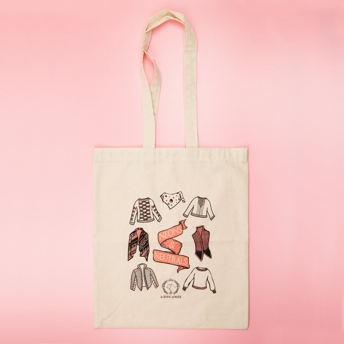 Neons & Neutrals Tote Bag — Pink