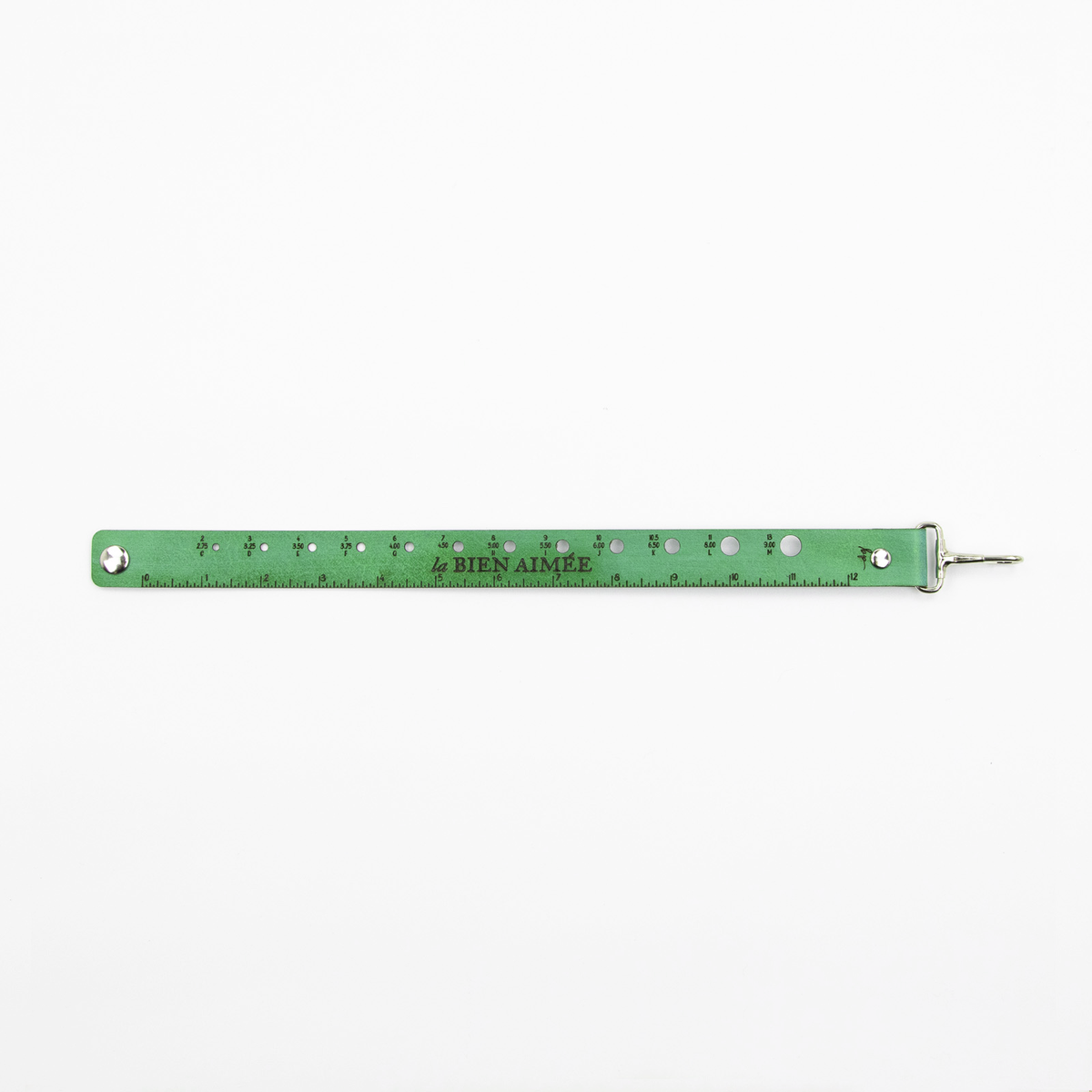 La Bien Aimée Ruler Wristlet — Malachite