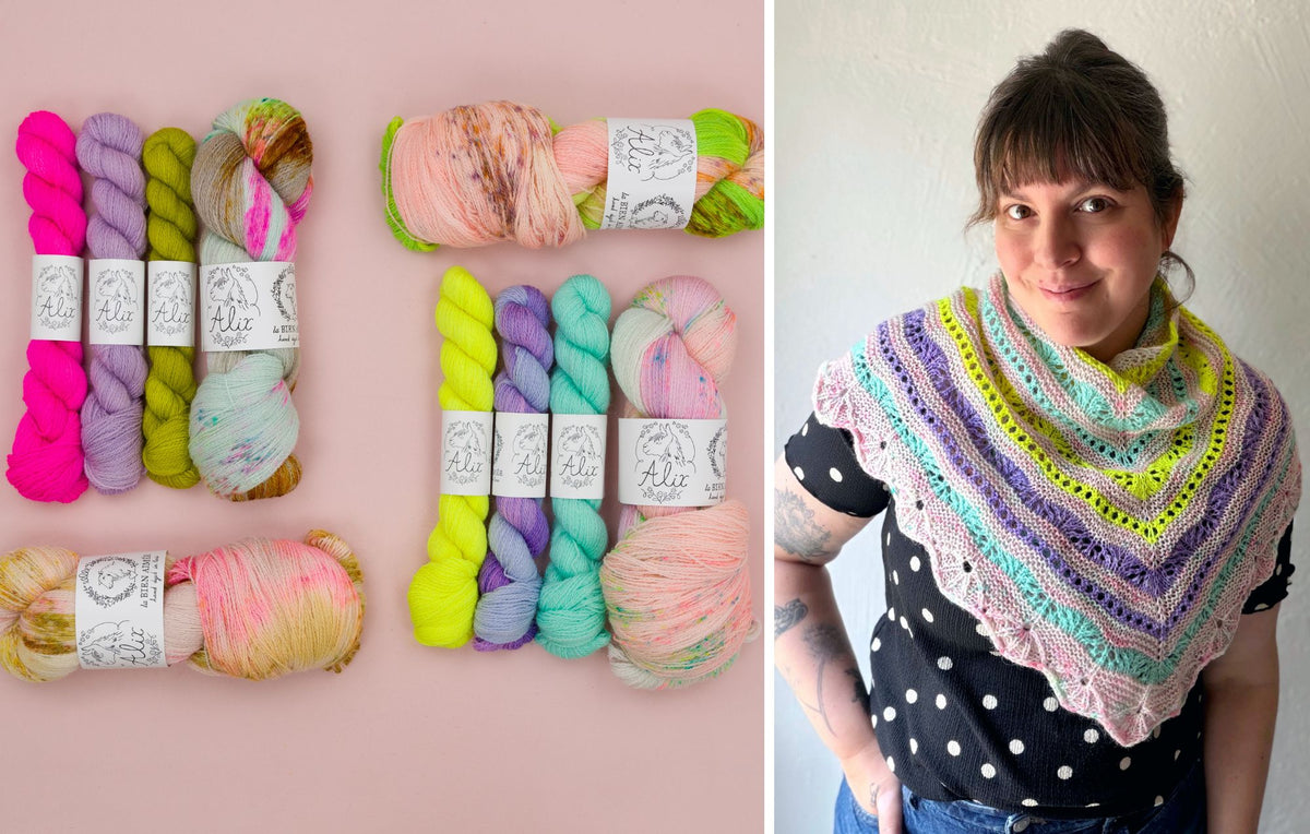 Hand-dyed yarn from Paris, France