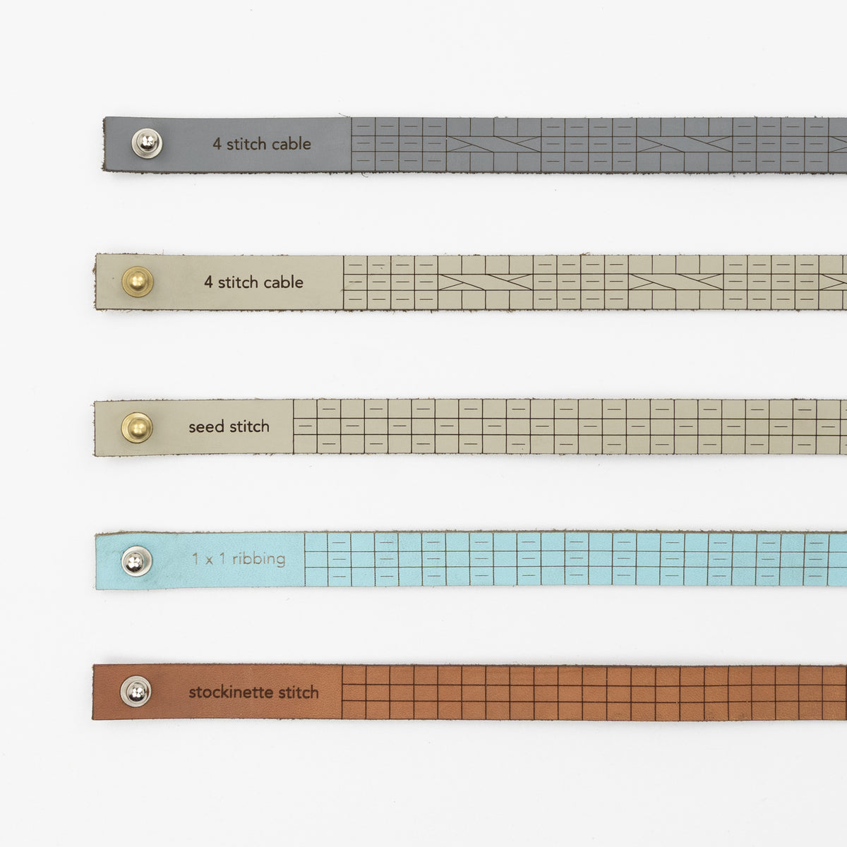 Wrist Ruler — 4-stitch cable (Grey) / 16in