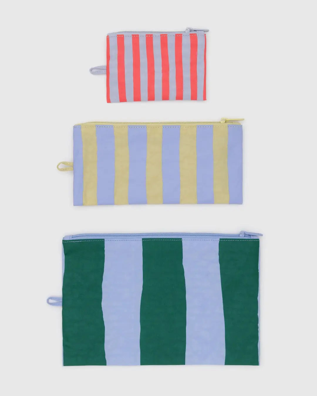 Baggu Flat Pouch Set — Painted Stripe