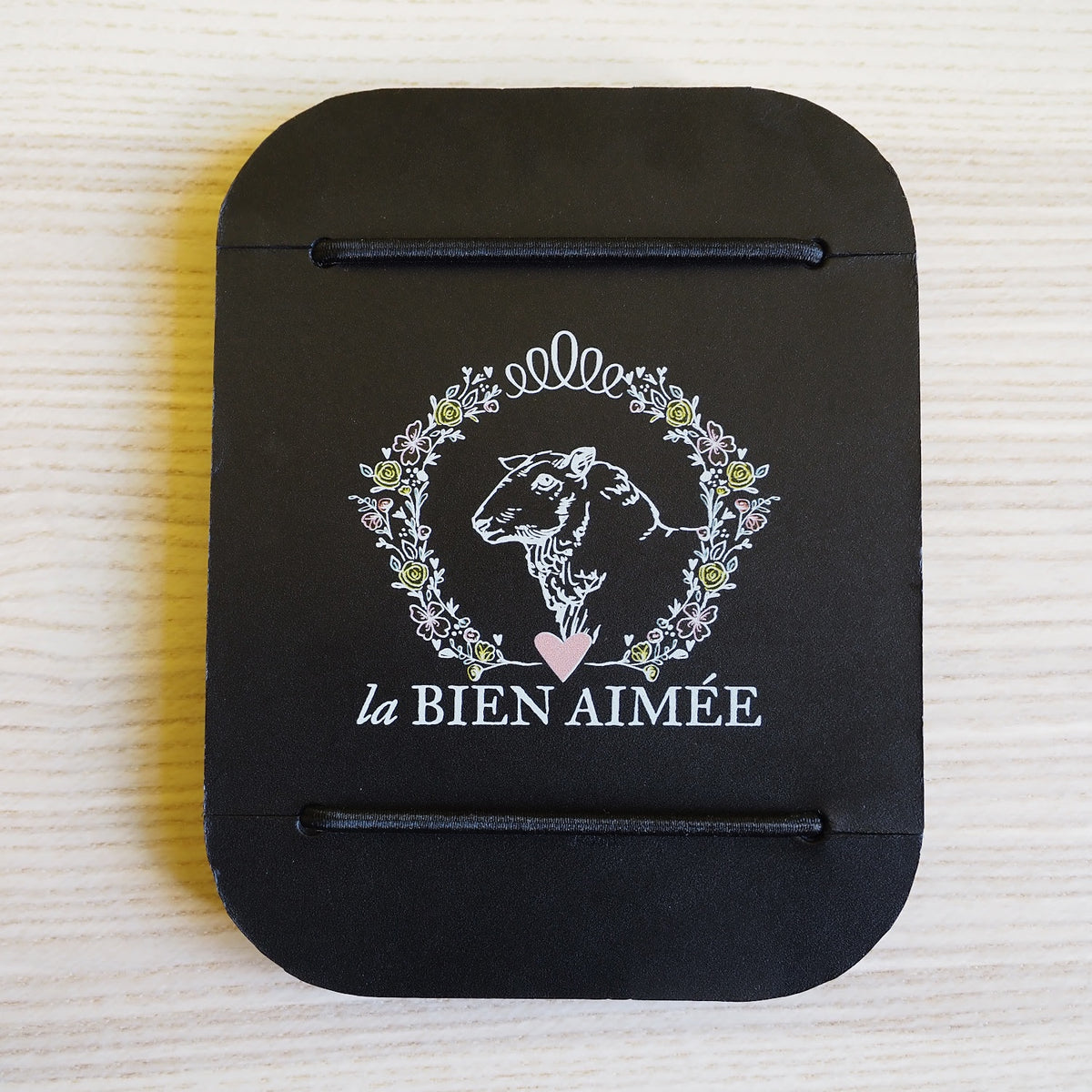 La Bien Aimée Card Holder + Notes — Black