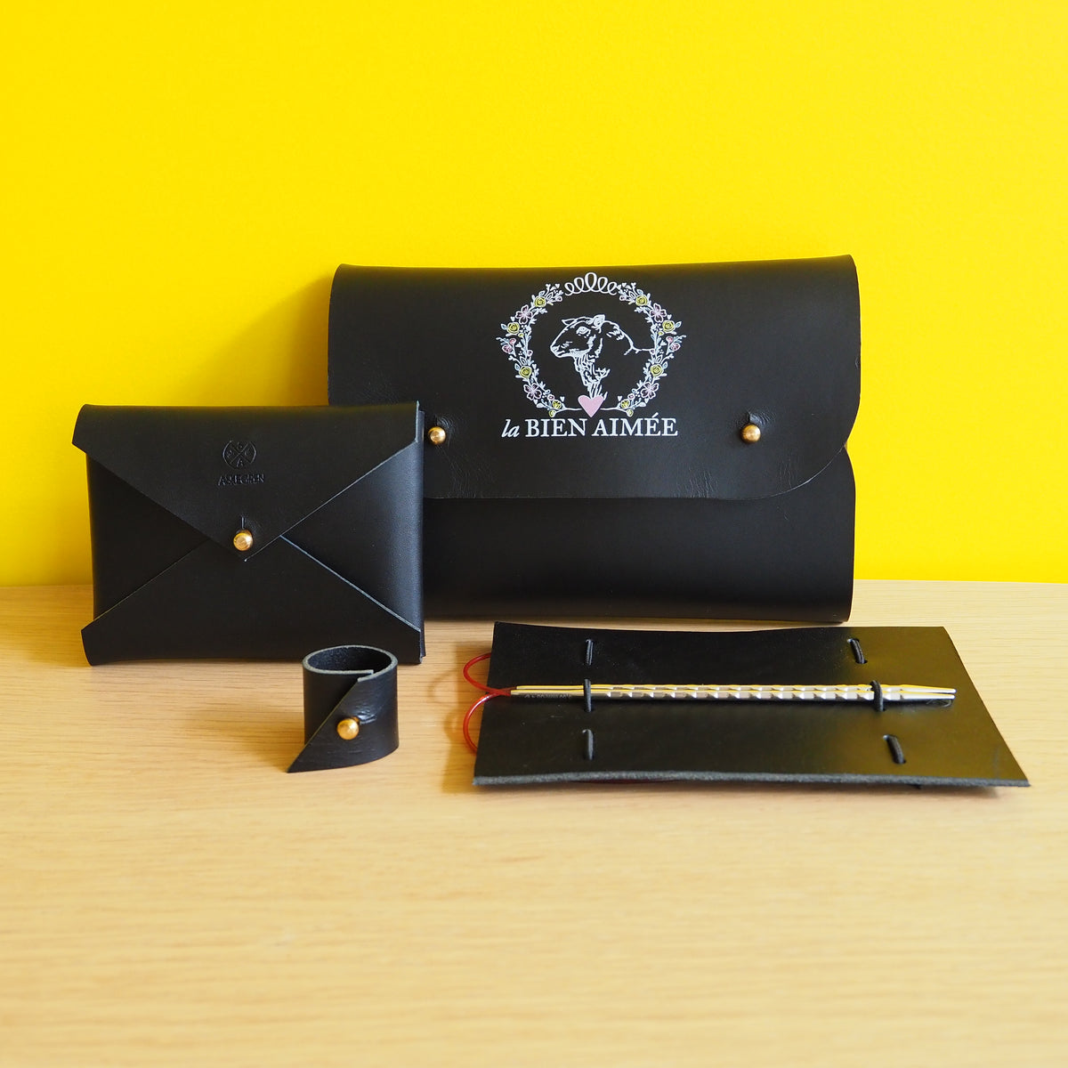 La Bien Aimée Leather accessories — Clutch - Black
