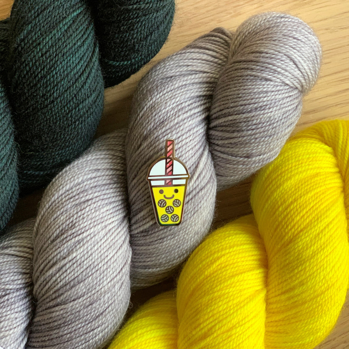 Nerd Bird Makery Enamel Pins — Yarn Bubble Tea
