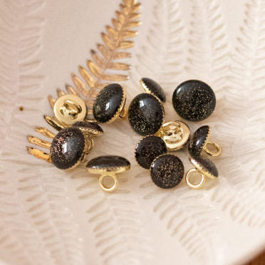 Lise Tailor - Shank Button (Glitter) — 9mm / Black