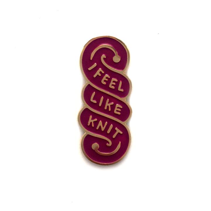 Shelli Can Enamel Pins — I Feel Like Knit Oxblood